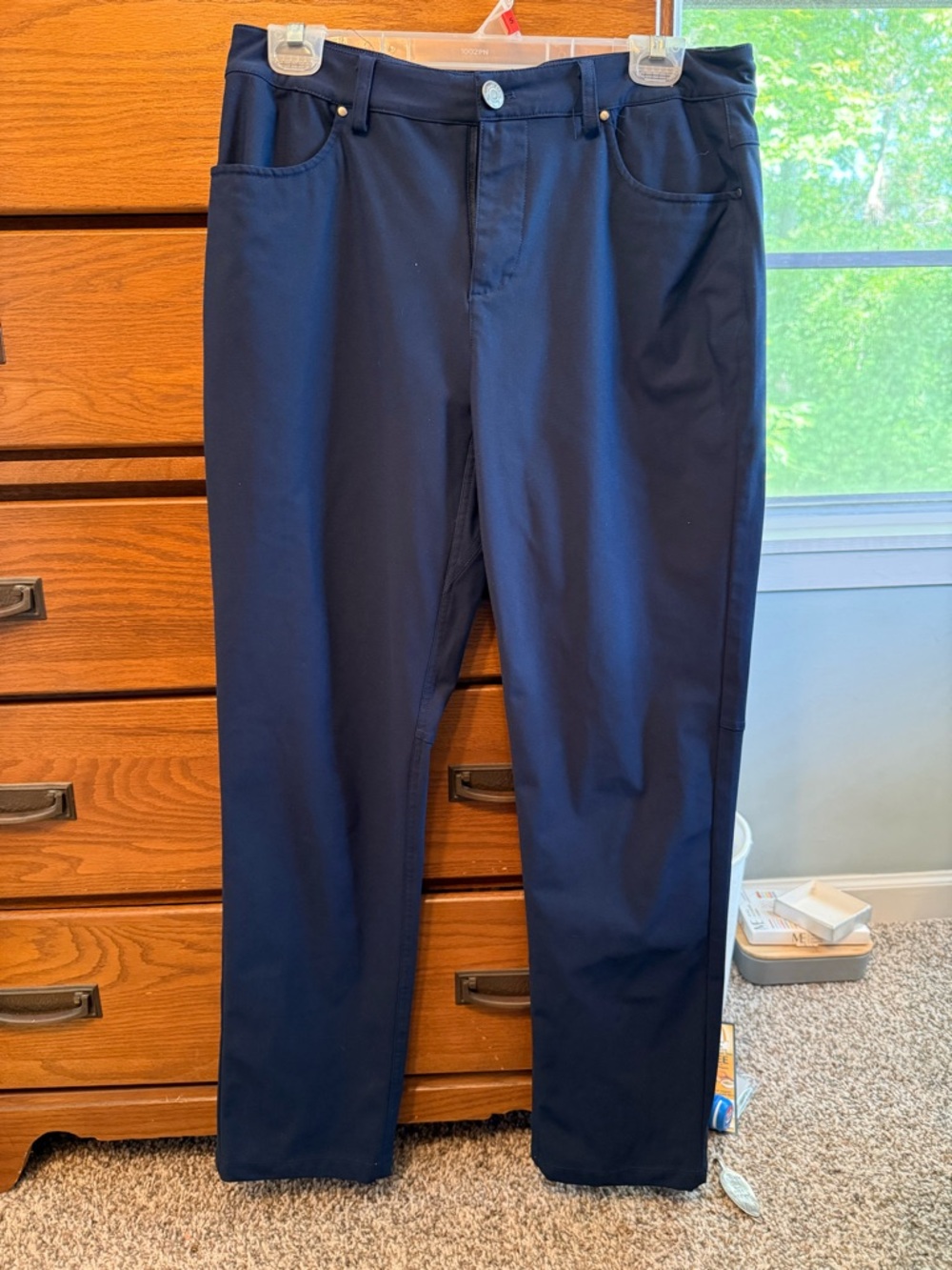 Libin Women’s Navy Straight-Leg Chinos Sz 8